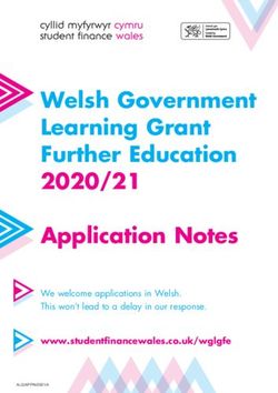 Welsh Government Learning Grant Further Education 2020/21 - Application Notes www.studentfinancewales.co.uk/wglgfe