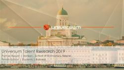 Universum Talent Research 2019 - Partner Report | Hanken - School of Economics, Helsinki