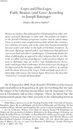 Logos and Dia-Logos: Faith, Reason, (and Love) According to Joseph Ratzinger