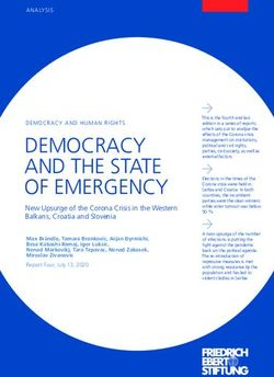 DEMOCRACY AND THE STATE OF EMERGENCY - New Upsurge of the Corona Crisis in the Western Balkans, Croatia and Slovenia - Bibliothek der ...