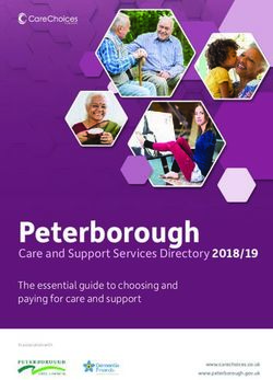 Peterborough Care and Support Services Directory 2018/19 - The essential guide to choosing and paying for care and support - Care Choices