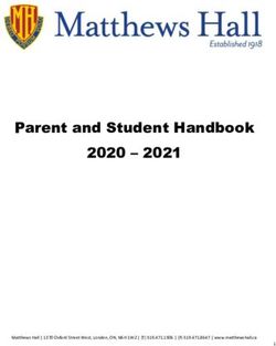Parent and Student Handbook 2020 2021 - Matthews Hall