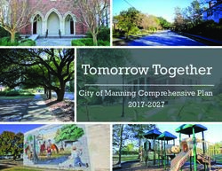 Tomorrow Together City of Manning Comprehensive Plan 2017-2027 - Santee-Lynches Regional Council of ...
