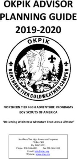 OKPIK ADVISOR PLANNING GUIDE 2019-2020 - Northern Tier