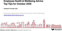Employee Health & Wellbeing Advice Top Tips for October 2020 - Organisational Development (Culture Change Team-Health & Wellbeing) ...