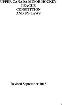 UPPER CANADA MINOR HOCKEY LEAGUE CONSTITTION AND BY-LAWS - Revised September 2013