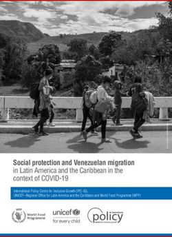 Social protection and Venezuelan migration in Latin America and the Caribbean in the context of COVID-19 - UNICEF