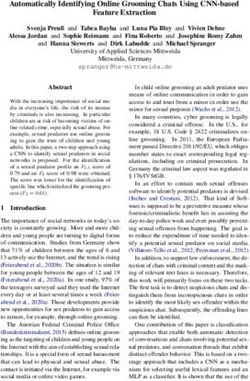 Automatically Identifying Online Grooming Chats Using CNN-based Feature Extraction