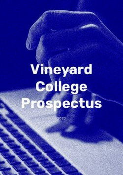 Vineyard College Prospectus 2020