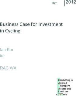 Business Case for Investment in Cycling 2012