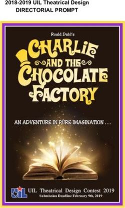 DIRECTORIAL PROMPT 2018-2019 UIL Theatrical Design - Submission Deadline February 9th, 2019