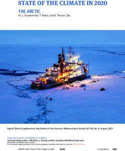 STATE OF THE CLIMATE IN 2020 - THE ARCTIC M. L. Druckenmiller, T. Moon, and R. Thoman, Eds.