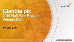 Glanbia plc 2019 Half Year Results Presentation - 31st July 2019
