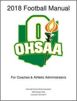 2018 Football Manual - For Coaches & Athletic Administrators - Ohsaa