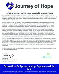 Journey of Hope Join the Journey and become a part of the Aspire Story - Aspire Special Needs ...
