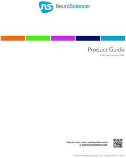 PRODUCT GUIDE EFFECTIVE JANUARY 2021 - NEUROSCIENCE