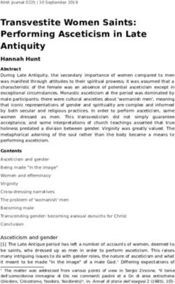 Transvestite Women Saints: Performing Asceticism in Late Antiquity - RIHA Journal