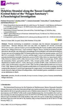 Dolphins Stranded along the Tuscan Coastline (Central Italy) of the "Pelagos Sanctuary": A Parasitological Investigation - MDPI