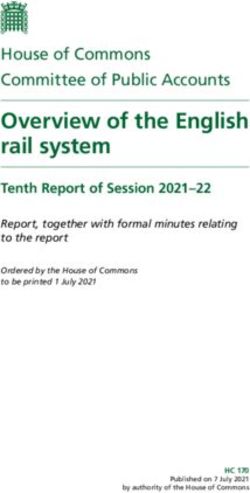 Overview of the English rail system - House of Commons Committee of Public Accounts - UK ...