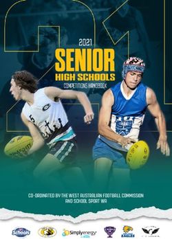 CO-ORDINATED BY THE WEST AUSTRALIAN FOOTBALL COMMISSION AND SCHOOL SPORT WA