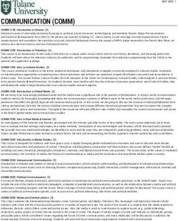 COMMUNICATION (COMM) - Tulane Catalog