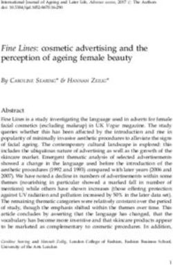 Fine Lines: cosmetic advertising and the perception of ageing female beauty