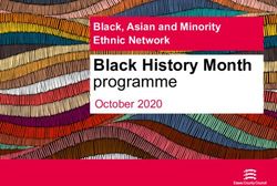 Black History Month programme October 2020
