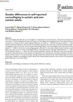 Gender differences in self-reported camouflaging in autistic and non-autistic adults