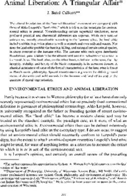 Animal Liberation: A Triangular Affair