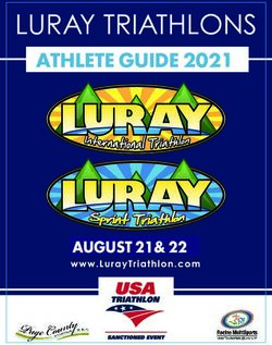 ATHLETE GUIDE 2021 - AUGUST 21& 22 - Luray Triathlon