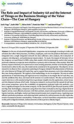 The Role and Impact of Industry 4.0 and the Internet of Things on the Business Strategy of the Value Chain-The Case of Hungary