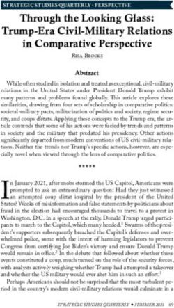 Through the Looking Glass: Trump- Era Civil-Military Relations in Comparative Perspective