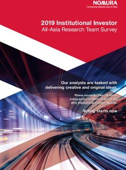 2019 Institutional Investor - All-Asia Research Team Survey Our analysts are tasked with delivering creative and original ideas - Nomura