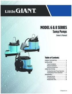 MODEL 6 & 8 SERIES Sump Pumps Owner's Manual - Little Giant Pumps