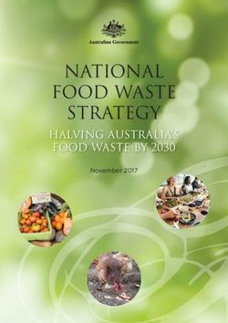 NATIONAL FOOD WASTE STRATEGY - HALVING AUSTRALIA'S FOOD WASTE BY 2030 November 2017 - Department of the ...