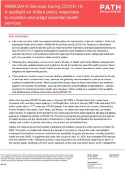 RMNCAH-N Services During COVID-19: A spotlight on India's policy responses to maintain and adapt essential health services