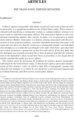 ARTICLES THE TRANS PANIC DEFENSE REVISITED - Georgetown Law