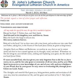 THE SECOND SUNDAY IN LENT