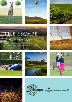 THE ESCAPE 27th anniversary 12th - 14th march 2021 CYPRESS LAKES, HUNTER VALLEY