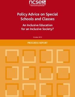 Policy Advice on Special Schools and Classes - An Inclusive Education for an Inclusive Society? - NCSE