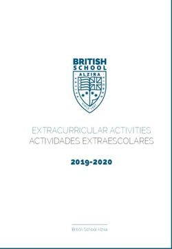 EXTRACURRICULAR ACTIVITIES ACTIVIDADES EXTRAESCOLARES - 2019-2020 British School Alzira
