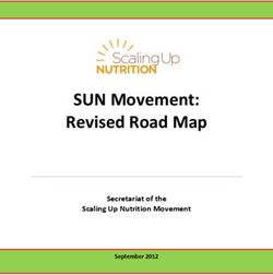 SUN Movement: Revised Road Map - Secretariat of the Scaling Up Nutrition Movement