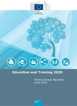 Education and Training 2020 - Working Group Mandates 2016-2018 - European Commission