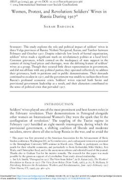 Women, Protest, and Revolution: Soldiers' Wives in Russia During 1917* - Cambridge University ...
