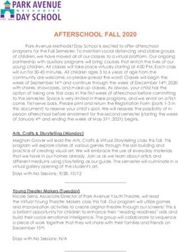 AFTERSCHOOL FALL 2020 - Park Avenue Methodist Day School