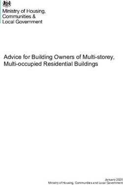 Advice for Building Owners of Multi-storey, Multi-occupied Residential Buildings - January 2020 Ministry of Housing, Communities and Local Government