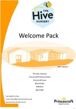Welcome Pack - BA12 8NT The Hive Nursery Princecroft Primary School Princecroft Lane Warminster Wiltshire
