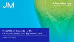 Presentation of results for the six months ended 30th September 2018 - 21st November 2018 - Johnson Matthey