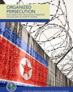 ORGANIZED PERSECUTION - DOCUMENTING RELIGIOUS FREEDOM VIOLATIONS IN NORTH KOREA - UNITED STATES COMMISSION ON INTERNATIONAL RELIGIOUS FREEDOM