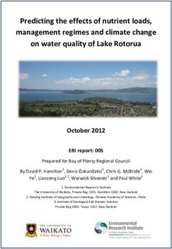 Predicting the effects of nutrient loads, management regimes and climate change on water quality of Lake Rotorua - Bay of Plenty Regional ...